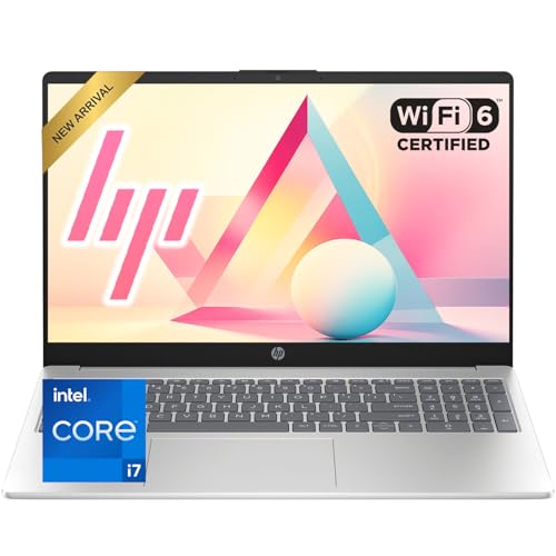 HP New 2026 Edition 15.6" FHD Laptop | Intel 10-Core i7-1255U | 64GB RAM | 1TB PCIe SSD | Windows 11 | Long Battery Life | Wi-Fi 6 | HD Webcam | Business & Academic
