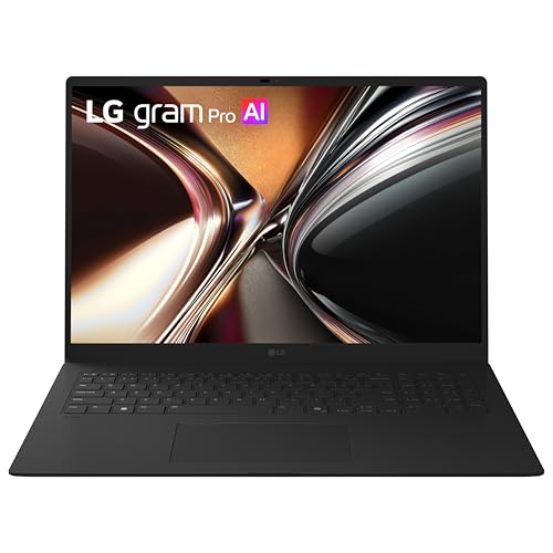 LG gram Pro 17-inch Thin and Lightweight Dual AI Laptop Computer, Windows 11 Home, Copilot+ PC, Intel Core Ultra 7 355 Processor, 16GB RAM, 1TB SSD - Obsidian Black