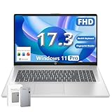 HP 17 Laptop for Office Business - 64 GB RAM, 2 TB SSD, Intel i5-1334U(Up to 4.6 GHz), 17.3" FHD Display, Backlit Keyboard, Fingerprint Reader, Privacy Webcam, Windows 11 Pro, Bundle AI Voice Recorder