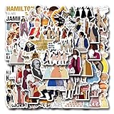 55PCS Hamilton Merch Stickers Pack Cute Musical Sticker for Water Bottle Laptop Skateboard Journal, Waterproof Vinyl Cool Decals for Teens Adults Party Supplies